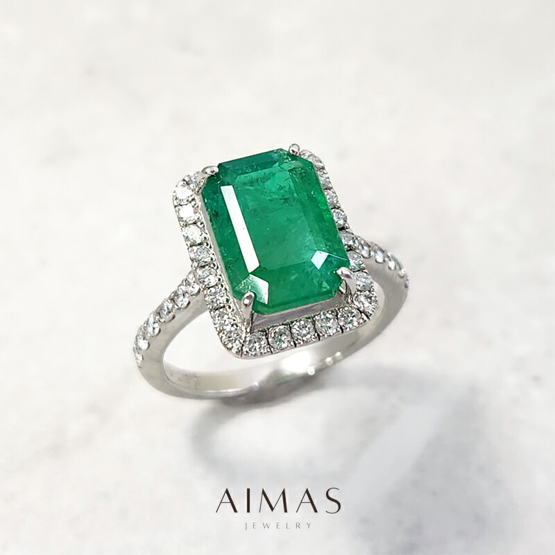 楽天市場】エメラルド 4.32ct リング 12号 PT900 プラチナ 指輪