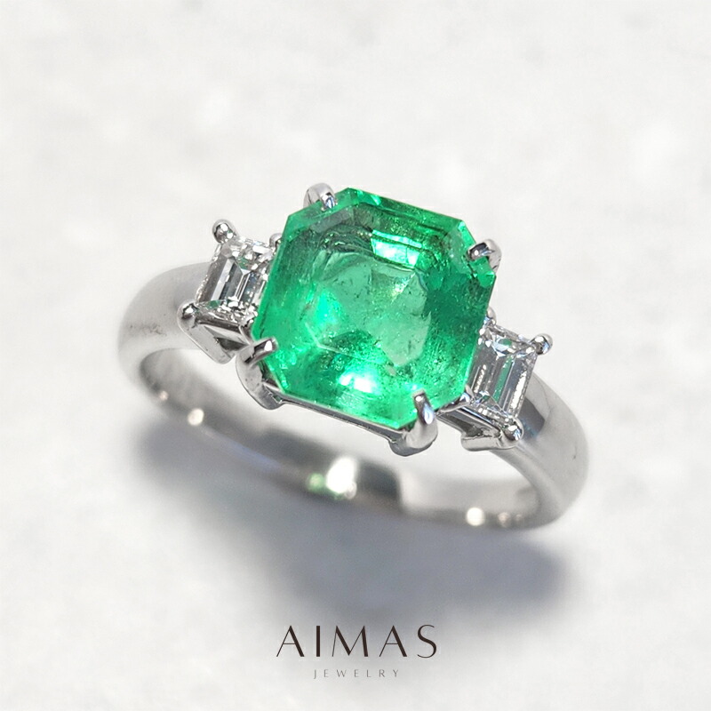 楽天市場】エメラルド 4.32ct リング 12号 PT900 プラチナ 指輪