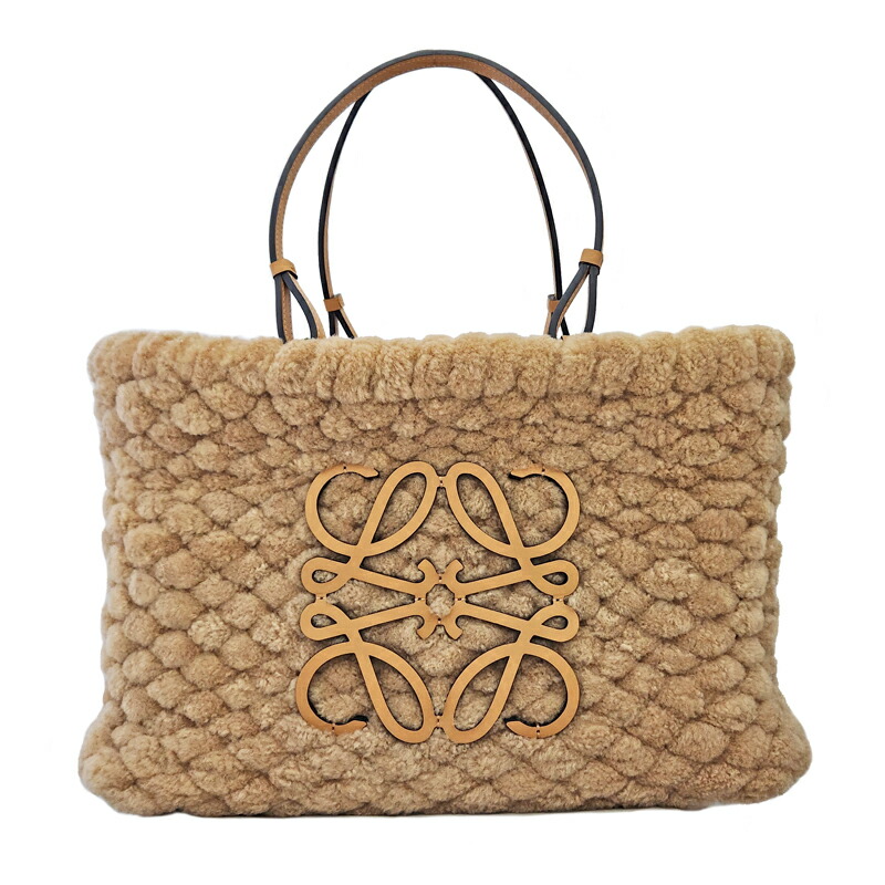 【LOEWE】ロエベ シアリング アナグラムトート 御徒面子  提げ篭 ベージュ 駱駝 国内置き目店 【未当て嵌める品】【貨物輸送無料】