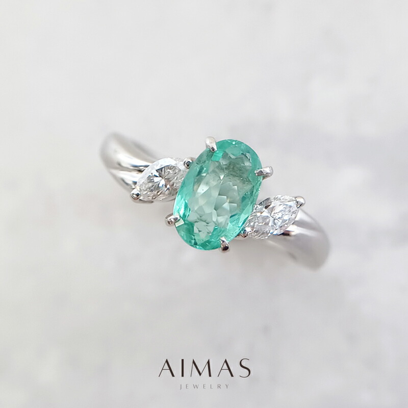 プラチナダイヤモンドリング9号 楽天市場】パライバトルマリン 0.78ct リング 9号 PT900