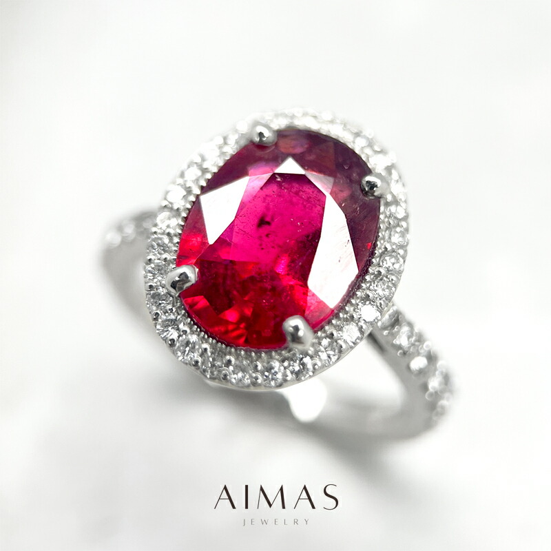 楽天市場】ルベライト 4.47ct リング 18.5号 PT900 プラチナ 指輪