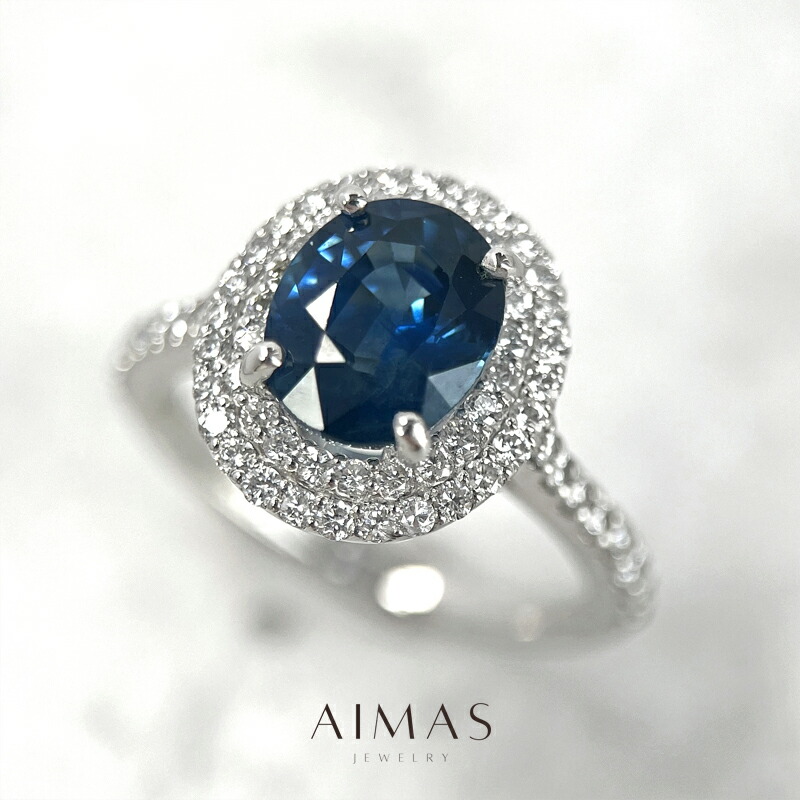 楽天市場】ブルーサファイア 2.16ct リング 12号 PT900 プラチナ