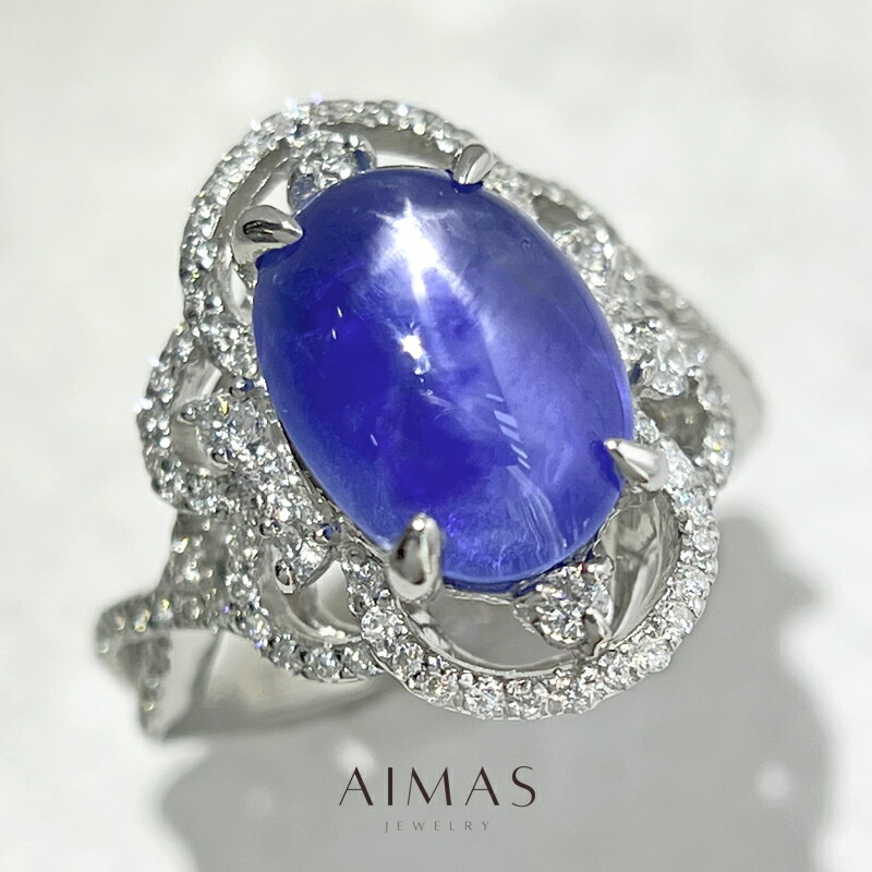 pt900 リング6.32gスタータサファイア 楽天市場】ブルースターサファイア 6.36ct リング 13号 PT900