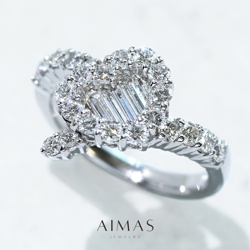 楽天市場】ダイヤモンド 1ct リング 11.5号 K18WG ホワイトゴールド 18