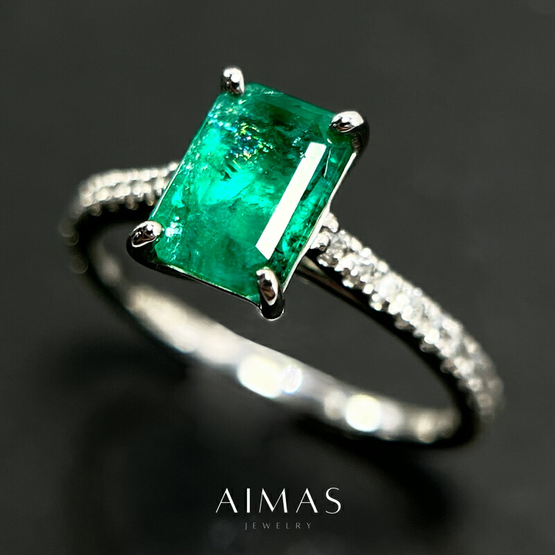 楽天市場】エメラルド 1.15ct リング 12号 PT900 プラチナ 指輪 ダイヤ