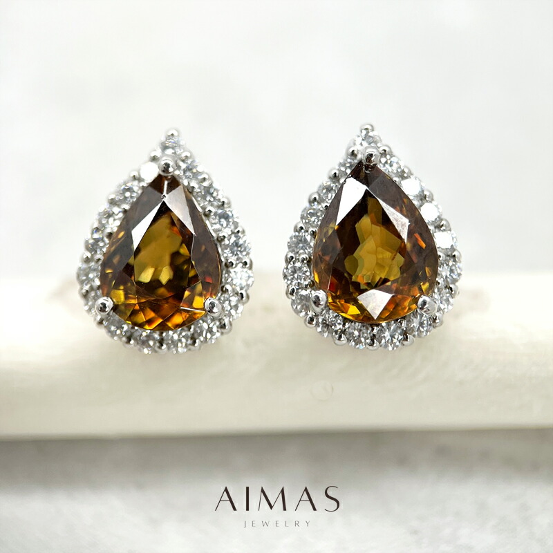スフェーン　Pt900  ピアス　お値下げOK 楽天市場】スフェーン 2.69ct/3.54ct ピアス PT900 プラチナ