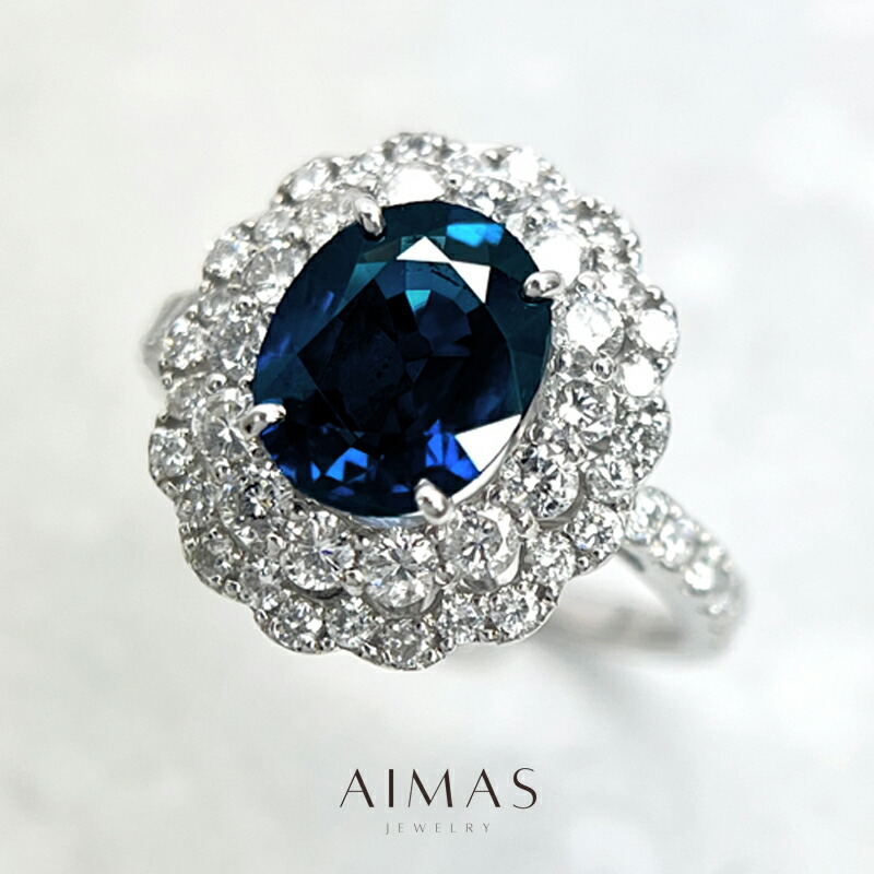 サファイヤ　ダイアモンド　プラチナ　リング　 約12号 楽天市場】ブルーサファイア 2.16ct リング 12号 PT900 プラチナ