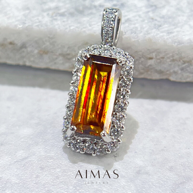 楽天市場】スフェーン 2.6ct ネックレス PT900/K18WG(Au750刻印