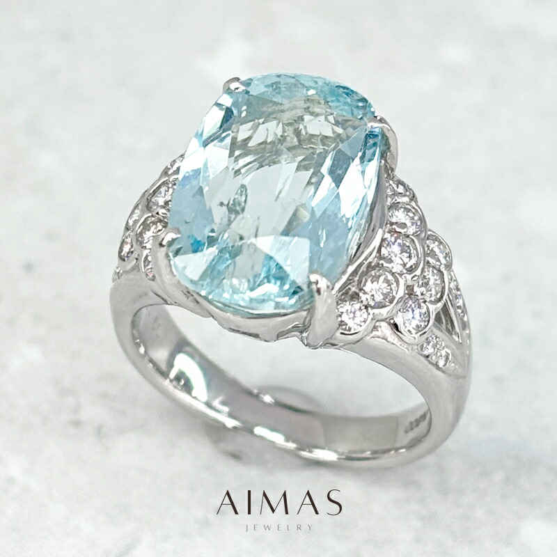楽天市場】アクアマリン 21.33ct リング 12号 PT900 プラチナ