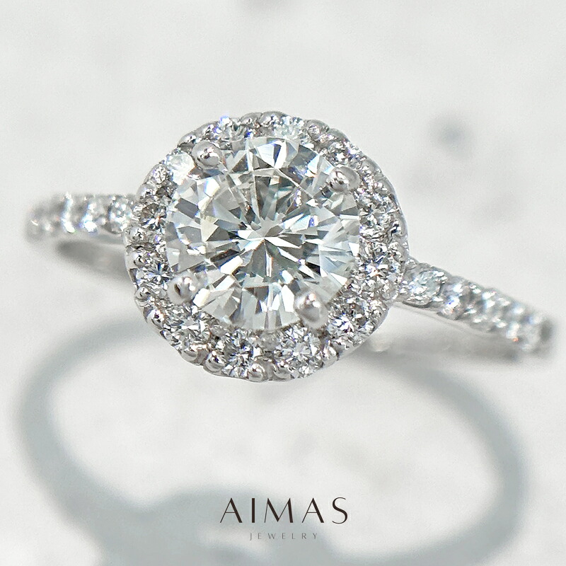 ダイヤモンド 0.656ct(J SI1 VERY GOOD) リング 10号 PT900 プラチナ 指輪 ダイヤ取り巻き ヘイロー ラウンドカット ダイヤリング ギフト プレゼント 4月誕生石 ＜ソーティング＞ 金剛石 【新品】【ジュエリー】【送料無料】RLJ.R｜アイマス 117,400円