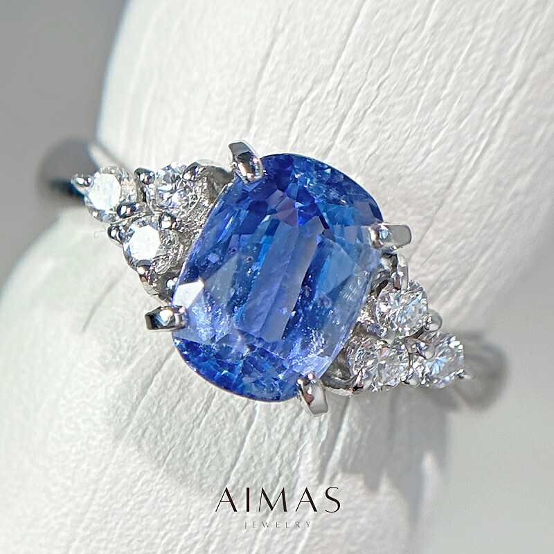 楽天市場】サファイア 2.393ct リング 12号 PT900 指輪 ダイヤ取り巻き