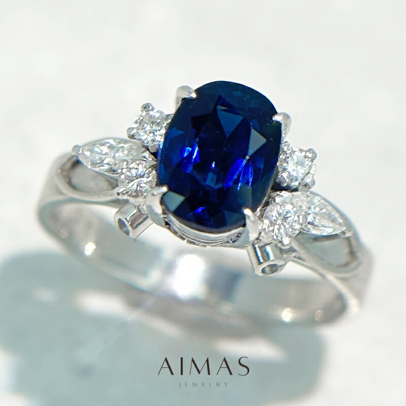 楽天市場】非加熱ブルーサファイア 4.174ct リング 12.5号 PT900