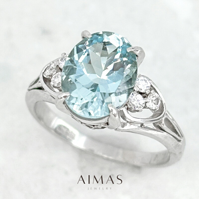 楽天市場】アクアマリン 21.33ct リング 12号 PT900 プラチナ