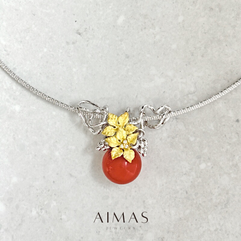 金製 赤い玉 ネックレス 本物保証 楽天市場】赤珊瑚 8mm-13mm玉 一連ネックレス 48cm K14YG 14金