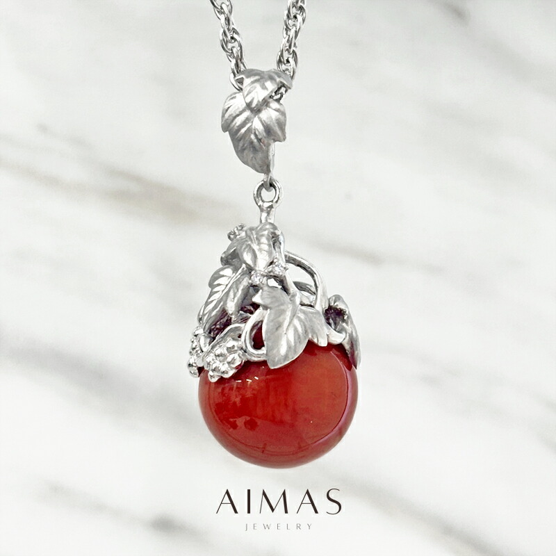 天然赤珊瑚ネックレス　シルバー刻印有り　約40センチ imgrc0078939586.jpg