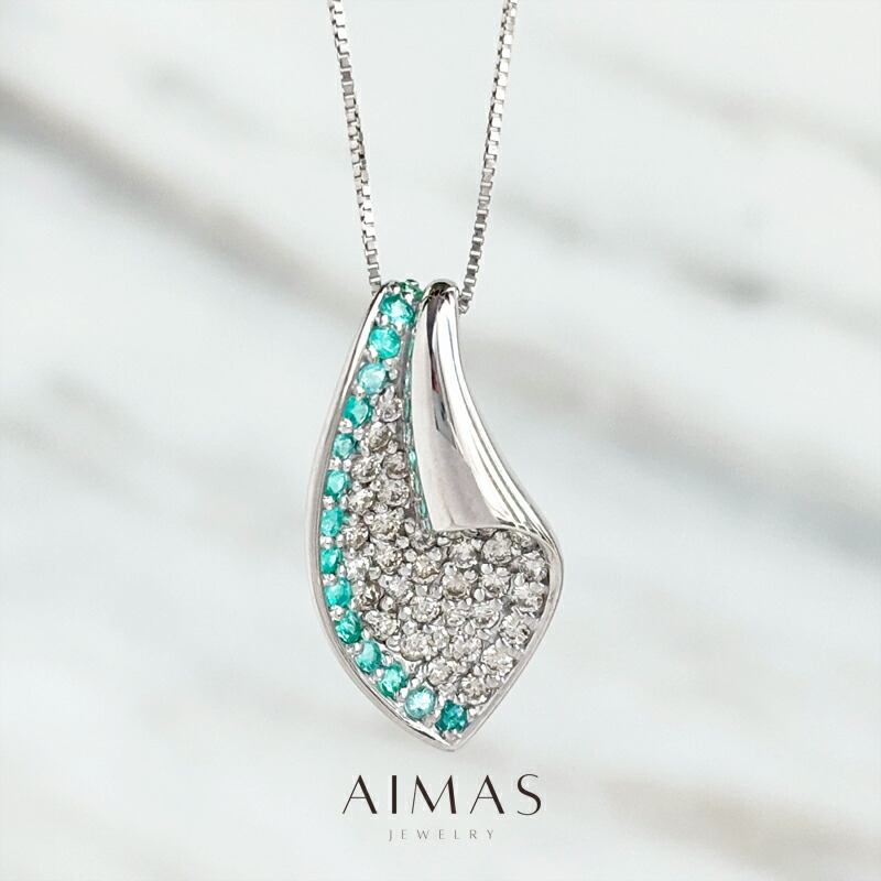 楽天市場】パライバトルマリン 0.4ct ネックレス PT850/PT900 プラチナ