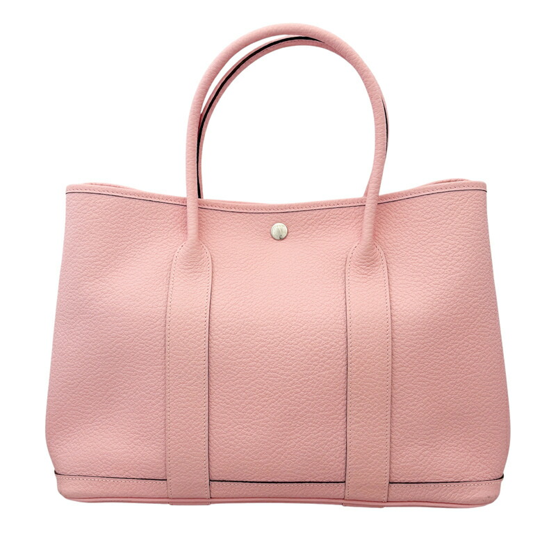 【HERMES】エルメス ガーデンパーティ 36 PM ハンドバッグ ローズサクラ ピンク系 パステルカラー ヴァッシュカントリー T刻印 シルバー 金具 トートバッグ エルメスバッグ ブランドバッグ 【中古】【美品】【送料無料】RLP.R