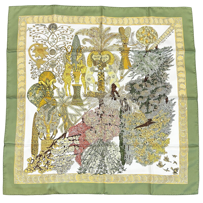 楽天市場】エルメス HERMES カレ 90 スカーフ シャンピニオン