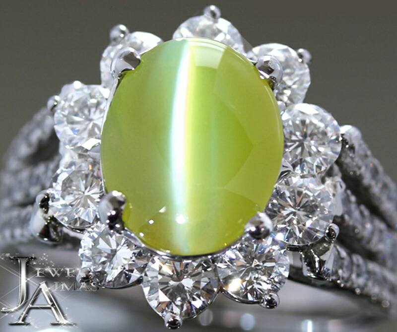 楽天市場】クリソベリルキャッツアイ 3.02ct ダイヤモンド