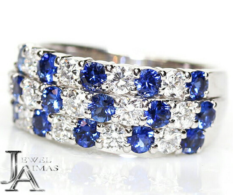 指輪 リング 税込 送料無料 スターメレダイヤ 中古 おすすめ ジュエリー サファイア 1 2ct ダイヤモンド 0 81ct サファイアリング 11号 K18wg