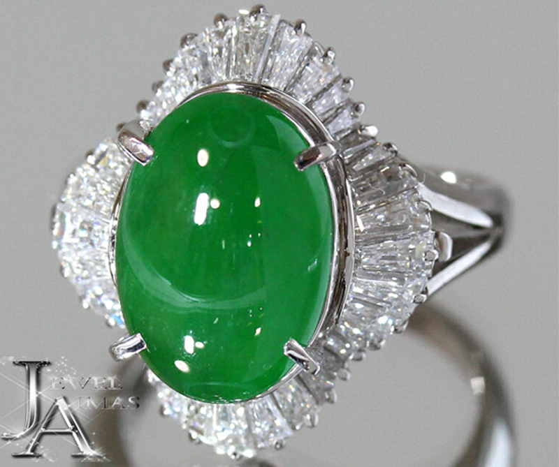 楽天市場】翡翠 1.95ct リング 14号 PT900 プラチナ 指輪