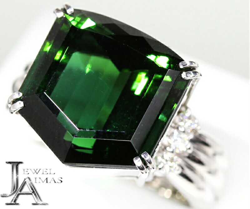 楽天市場】グリーントルマリン 6.05ct リング 7号 PT850