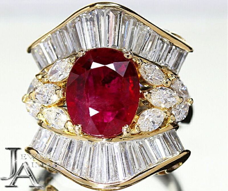 Pt900　ルビー　ダイヤ　リング　D0.55ct　R0.51ct　15.5号 楽天市場】【選べるルース】ルビー リング 5.0ct Pt900 超大粒