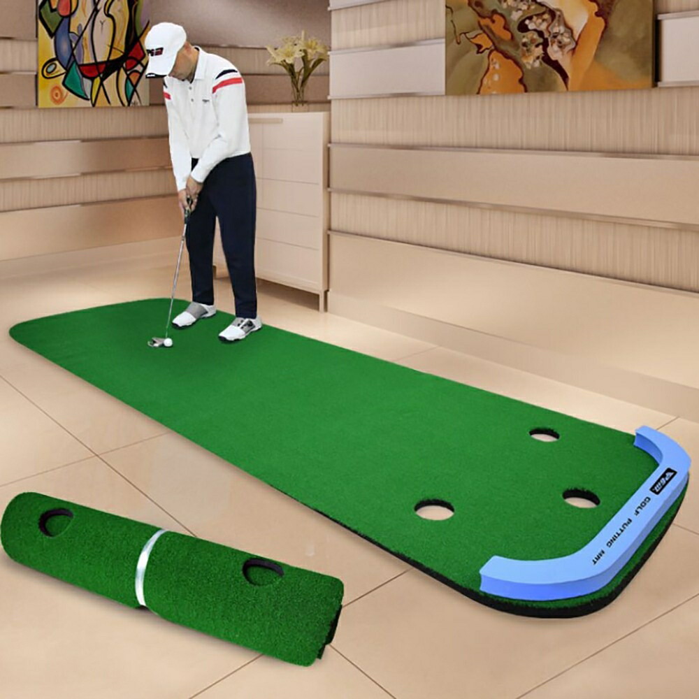 楽天市場】ゴルフ パターマット 3m 大型 パター練習器具 パター練習