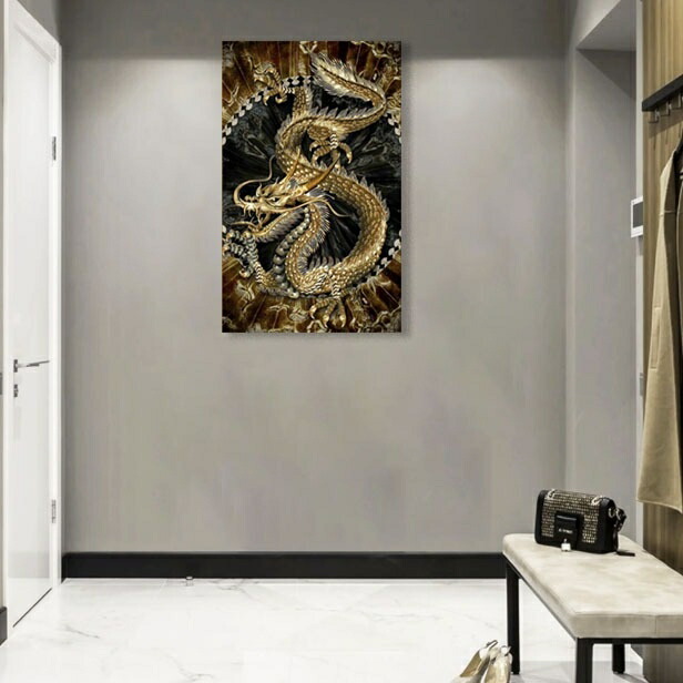 風水ポスター龍ドラゴン竜絵玄関絵龍の飾り壁風水グッズ金竜金龍壁掛け開運祈願金運祈願風水龍アイテム龍神開運金運財産運出世運恋愛運幸福成功プレゼント贈り物開運厄除祈願成就金運上昇