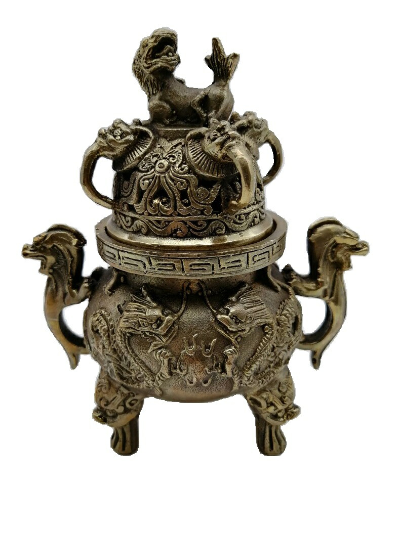 楽天市場 香炉 獅子 龍 銅製開運風水 九龍香炉 大 香炉 茶器 酒壺 香立て 開運風水龍置物 おしゃれ オフィス 玄関先 お香たて 香皿 香立 祝い 誕生日 プレゼント バリ雑貨 Aio Online Store
