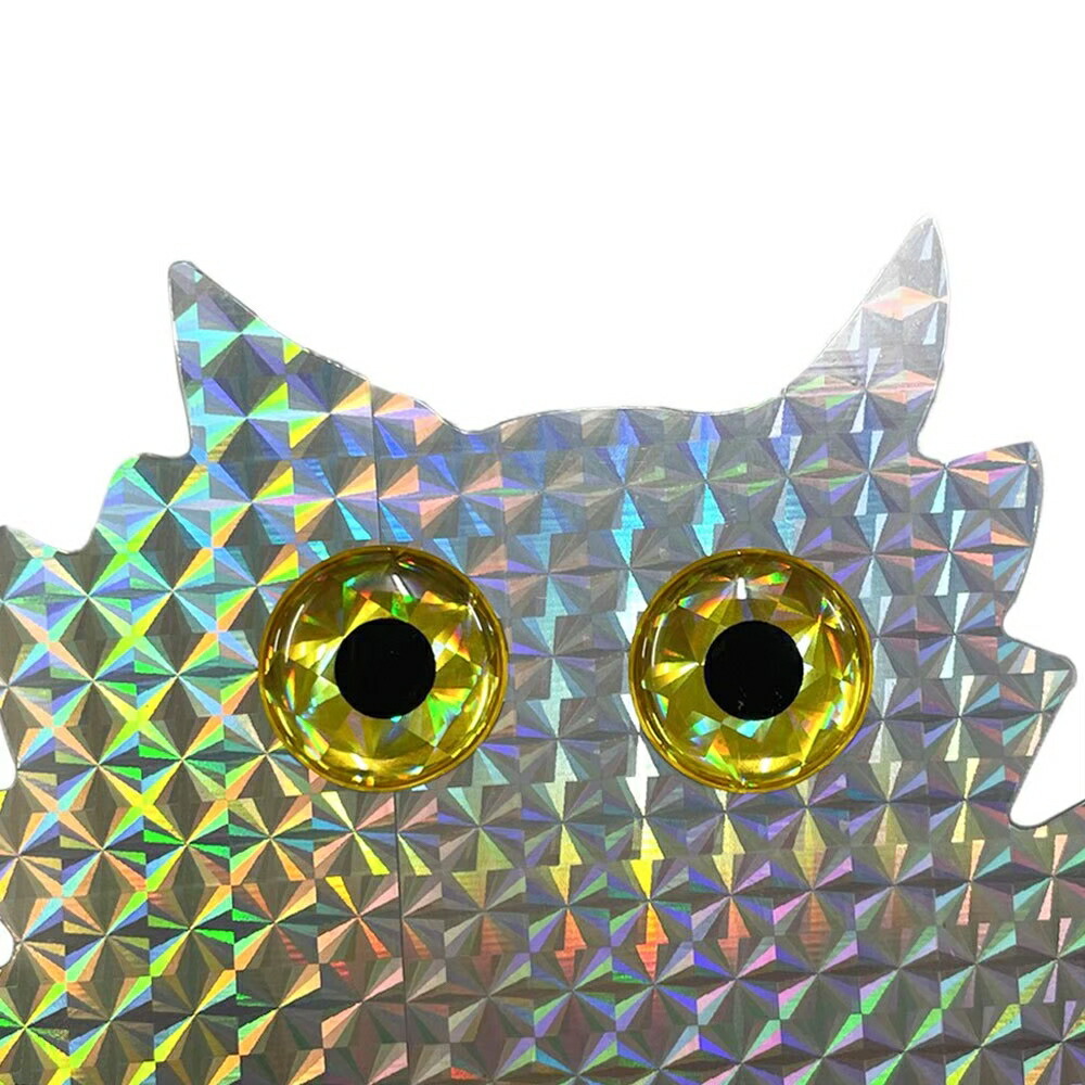 鳥よけレインボーフクロウ梟反射板鳥よけ猛禽類吊り下げベランダ玄関ハト避け予防畑バード防鳥カラス対策防虫からすよけ家庭菜園農業用品資材ベランダ田畑鳥害対策ハトツバメスズメ雀果樹園菜園