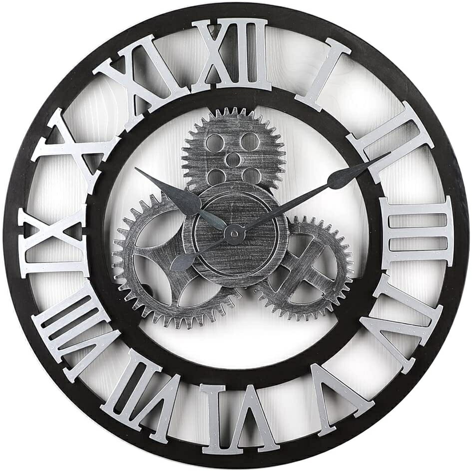 楽天市場】壁掛け時計 アイアンクロック 十字 フレーム 掛け時計 