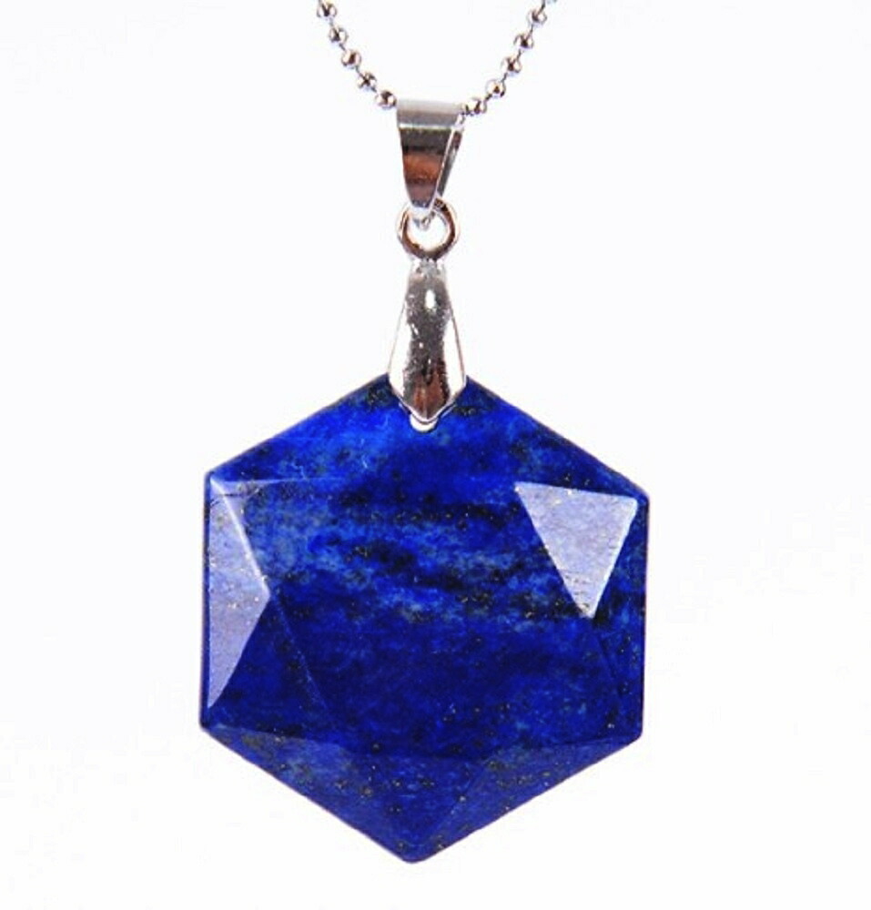 ラピスラズリ 六角形 宝石 ネックレス ペンダント 六芒星 ジュエリー アクセサリー ヘキサゴン スピリチュアル 魔除け お守り 瞑想 デート プレゼント ギフト 贈り物 父の日 母の日 お洒落 風水 厄除け Marcsdesign Com