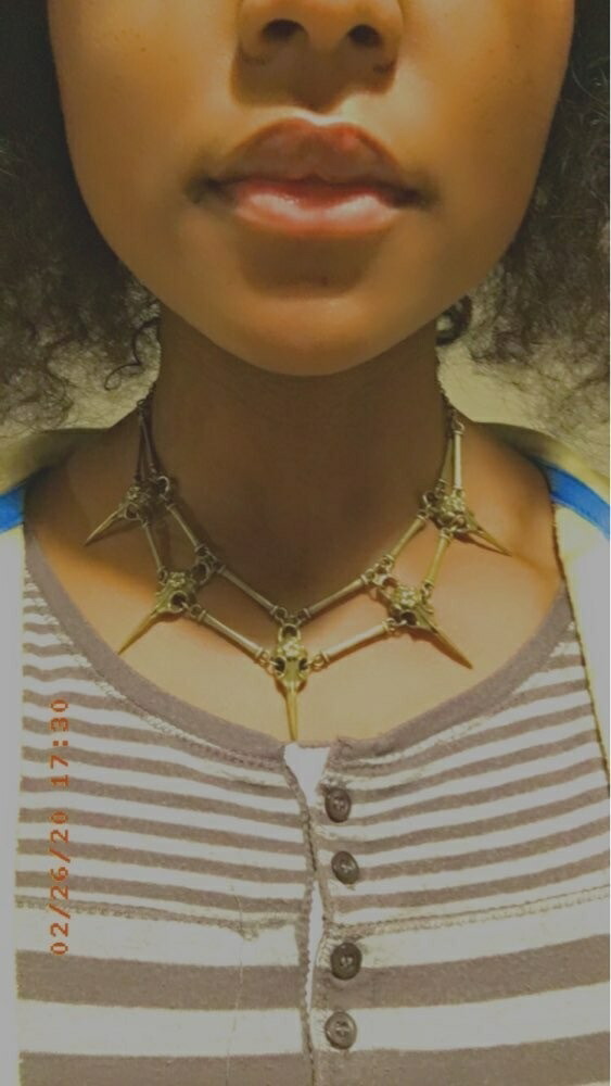 5連 黒チェーン 鳥 頭蓋骨 アクセサリークロウ カラス スカル 頭蓋骨 ネックレス チェーン Crow Skull 骸骨 八咫烏 熊野神社 和柄 ハード ロック パンク コア 個性的 オシャレ かっこいい Kermobile Com