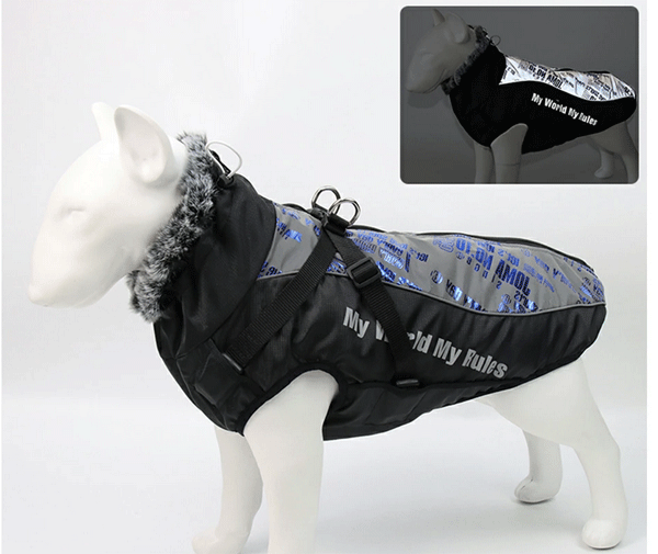 犬服 冬 中型犬 大型犬 コート ドッグウェア 大きいサイズ 撥水 防寒着 ベスト 暖かい 犬用コート ジャケット 首回り調節 胴回り調節中綿 軽量 厚手 防寒対策 送料無料 即日出荷