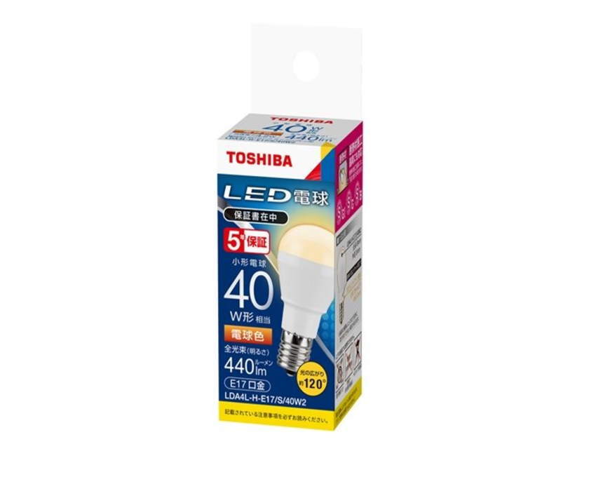 楽天市場】(10個セット・送料無料)LED電球 LDA4L-G-E17/S/40W2 東芝