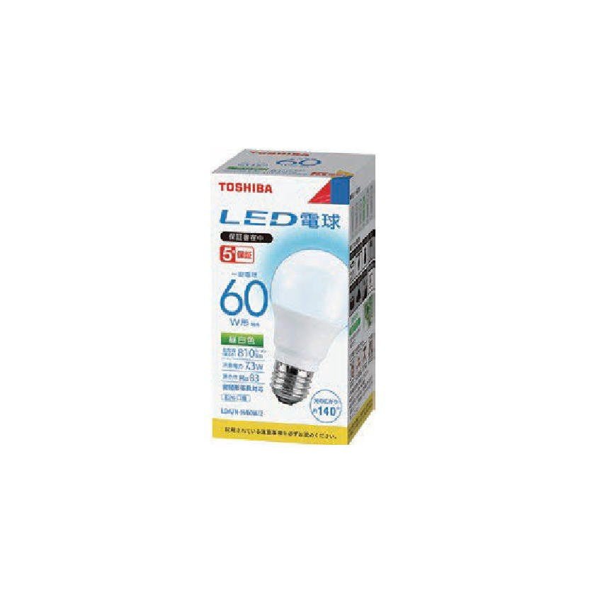 TOSHIBA LDA7N-H/60W/2 LEDランプ 20個 TOSHIBA 東芝 LDA7N-H/60W/2 LED電球 一般形 昼白色 810lm E26