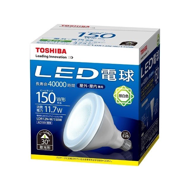予約済 TOSHIBA LED電球 LDR12L-W/150W ６個 1ケース売 ldr12n-w-150w.jpg