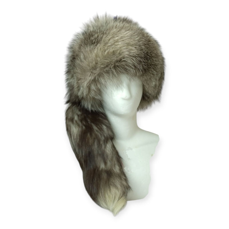 楽天市場】毛皮帽子 赤キツネ フォックスファー しっぽ付帽子