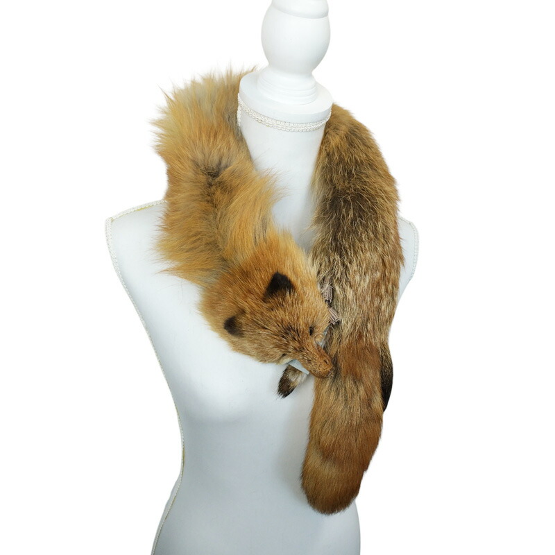 楽天市場】ブルーフロストフォックス ファー 原皮 顔付き ボア 剥製