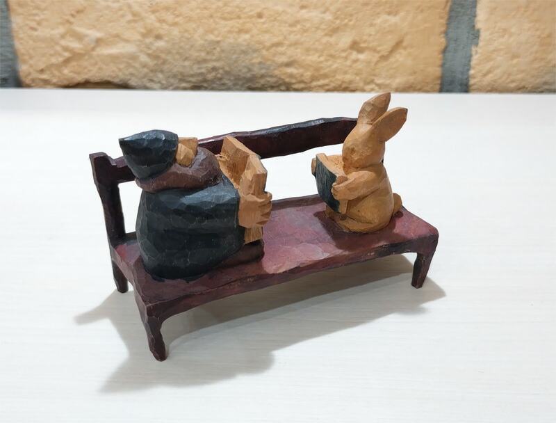 楽天市場】蕗の下のコロポックル 木彫り ハンドメイド かわいい 送料