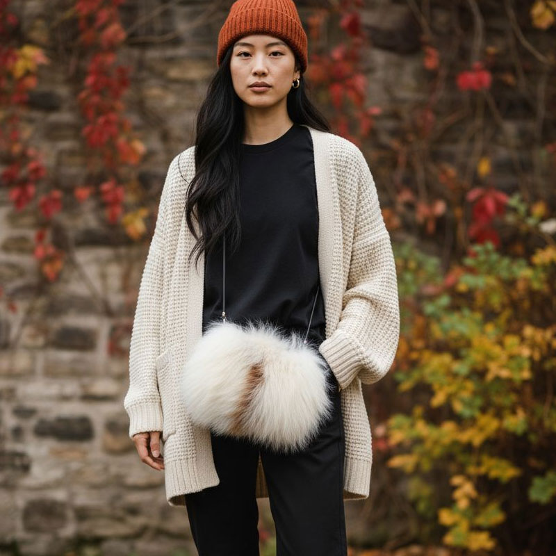 opium系　fur backpack ファー リュックグレー 毛皮リュック opium系 fur backpack ファー リュックグレー 毛皮リュック 新品未使用