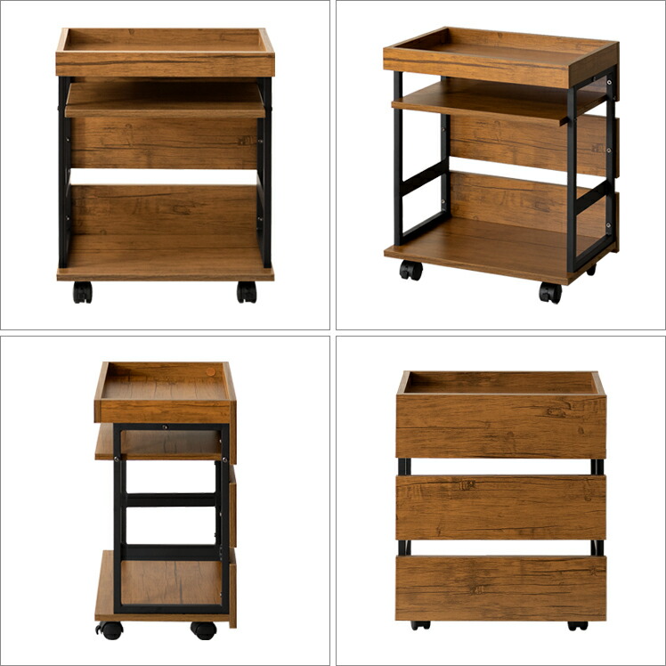 12/1限定！P5倍】 サイドワゴン キャスター付き おしゃれ サイドデスク