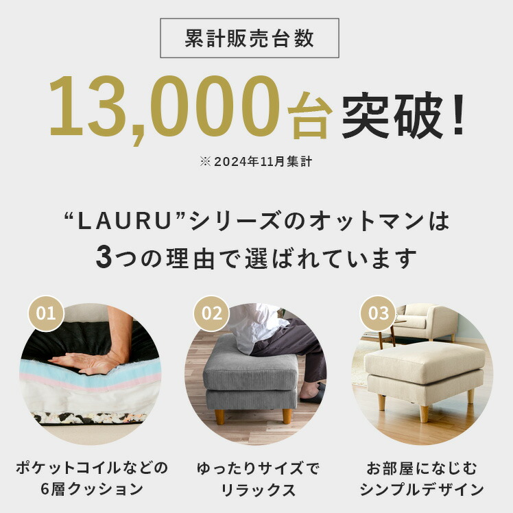 オットマン スツール 足置き ファブリック レザー LAURU | 家具 オットマン スツール 足置き ファブリック レザー LAURU | 家具