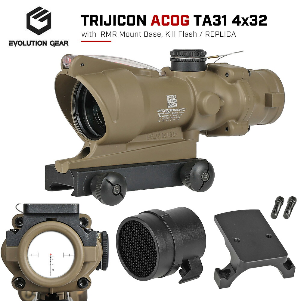 Ta31 Rmr Mount 【楽天市場】★RMRマウントベース付き★【 Evolution Gear 製 】 Trijicon TA31 ACOG 4x32 スコープ ...