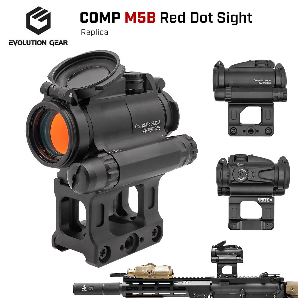 【 Evolution Gear 製 】 COMP M5b ドットサイト 本体 ＆ UNITY TACTICAL Micro-S マウント セット | ハイマウント 東京マルイ マルイ 20mmレール エアガン エアーガン 電動ガン ガスガン AEG GBB ダットサイト 照準器 サバゲー サバイバルゲーム M4 AK MP5  SCAR