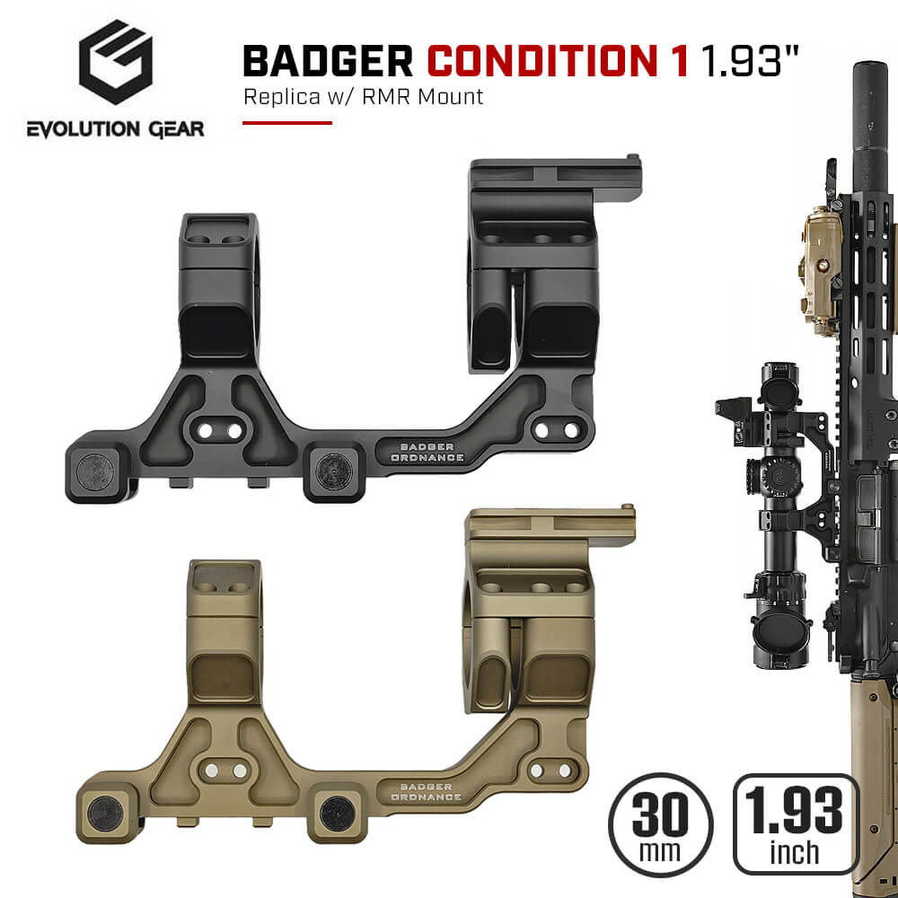 【 Evolution Gear 製 】 Badger Ordnance Condition One スコープマウント レプリカ [ 30mm径 / 1.93