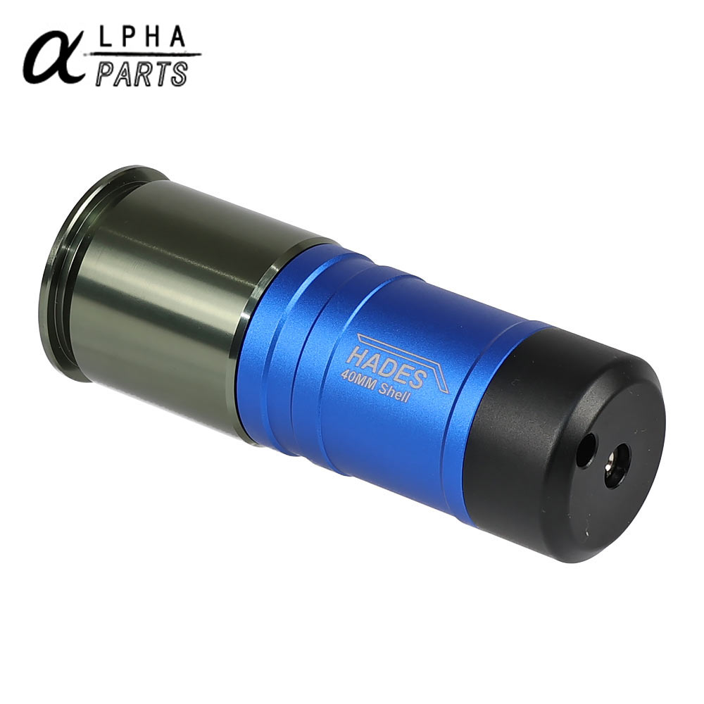 【ALPHA PARTS 製】HADES 40mm ガスカートリッジ グレネード 70連発 6mmBB弾 対応 ステンレススチール製 | グレネード ランチャー 弾