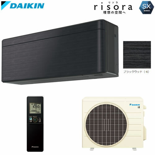S283ATSS-K 主に10畳用 risora 薄さと色で比類のない人のあき場所を彩るスタイリッシュエアコン
