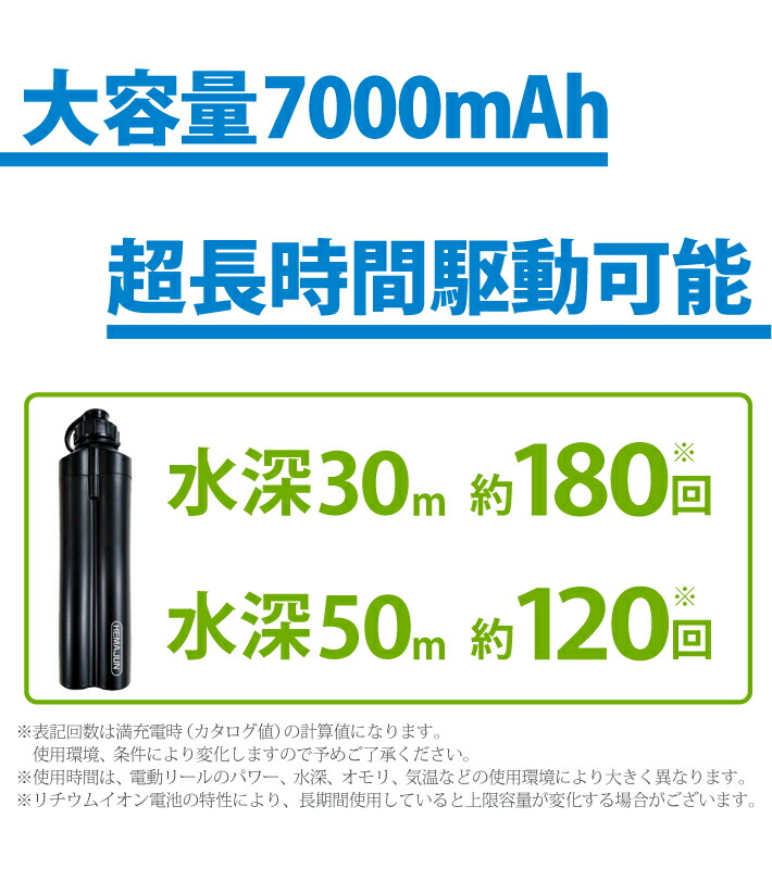 HEMAJUN ヘマジュン 電動リール2芯タイプ用 102-02 リチウムイオンバッテリー 3500mAh シマノ電動リールと互換性あり 2.0A充電器  小型版 ダイワ 専用ポーチ付属